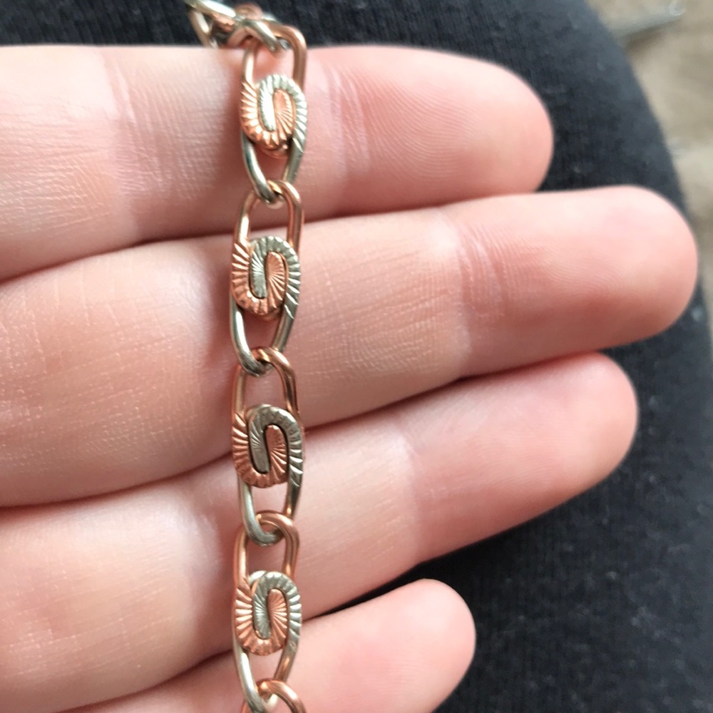 VINTAGE ROSE GOLD SILVER BRACELET